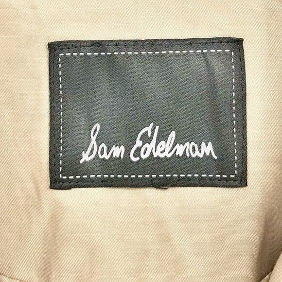 SAM EDELMAN Women's Trench Coat XL Beige Water Repellent NWT MISSING BELT - Picture 10 of 13